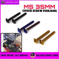 M5 35MM GOLD TITANIUM BLACK SKRU PANJANG COVER SET BOLT BASKET SCREW LONG BAKUL SKRU PANJANG