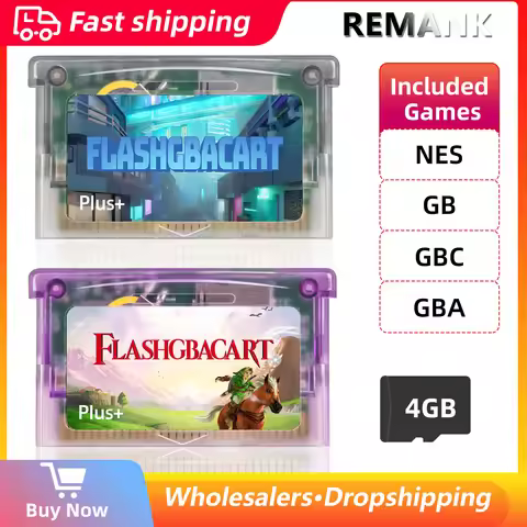 REMANK Flash GBA Cart NES Flash V1.5 FLASHGBACART 100+Retro Game RTC Flash 1M with GBA GBC GB NES Co