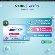 Erceflora Gut Defense Probiotic Supplement 10 Mini Bottles [EXPIRY DATE: NOVEMBER 2025) Bundle of 2