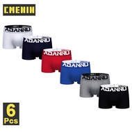 CMENIN ADANNU 6 Cái bông Thời trang Đàn ông Đồ lót võ sĩ Nhanh khô Dot Men võ sĩ thân cây Ins Style