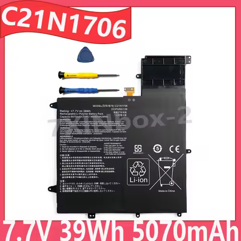 C21N1706 7.7V 39Wh 5070mAh OEM Laptop Battery for Asus ZenBook Flip S UX370U UX370UA UX370UAF UX370U