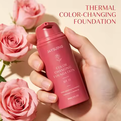 Jaysuing Color Changing Foundation Self-Adjusting Covering Imperfection Fading Fine Lines Outdoor UV