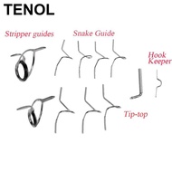 TENOL Fly Rod Guide Set Fly Fishing Rod Guide Tip Repair Kit Rings Different Size