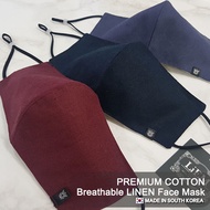 Linen Face Mask with filter pocket High-Quality color Premium Cotton Lining Unisex Face Mask