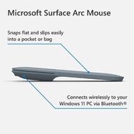 Microsoft Arc Mouse 藍牙滑鼠 (霧灰藍)