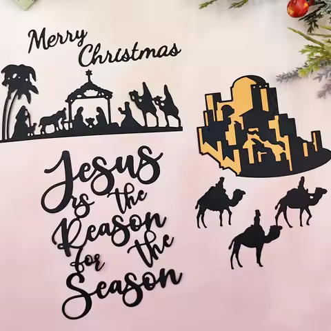 Christmas Jesus Baptize DIY Scrapbook Embossing Papercutting Greeting Card Metal Knife Mold Manual P