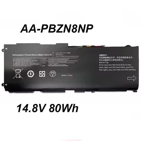 AA-PBZN8NP 14.8V 80Wh Laptop Battery For Samsung NP700Z5A NP700Z5B NP700Z5C NP700Z5C NP700Z7C-S01DE 