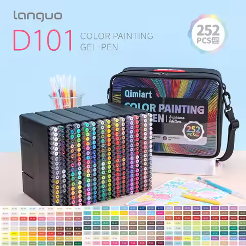 Languo 234-color/252-piece acrylic gel pen Multi-Color Handbook Pen Colored gel pens Student Writing