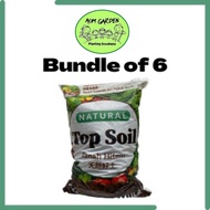 Natural Top Soil Organic Garden Soil Potting Soil for Vegetables, Fruits and Flowers Soil 6L x 6