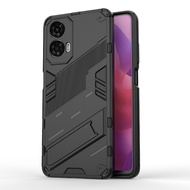 Dropshiping Punk Armor 2 in 1 PC + TPU Phone Case with Holder For Motorola Moto G24 4G/Motorola Edge