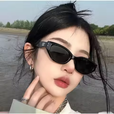 Cat Eye Sunglasses for Women Men Rococo Spy Fashion Luxury Designer Brand Jennie Korea
