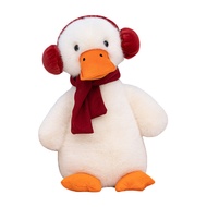 Cute Cute Headset Duck Doll Plush Toy Simulation Duck Duck Doll White Scarf Duck Soothing