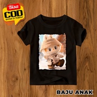 CHILDREN'S T-SHIRT THE MONSTER LABUBU CHOCOLATE 2 T-SHIRT LABUBU TSHIRT THE MONSTER LABUBU FOR BOYS 