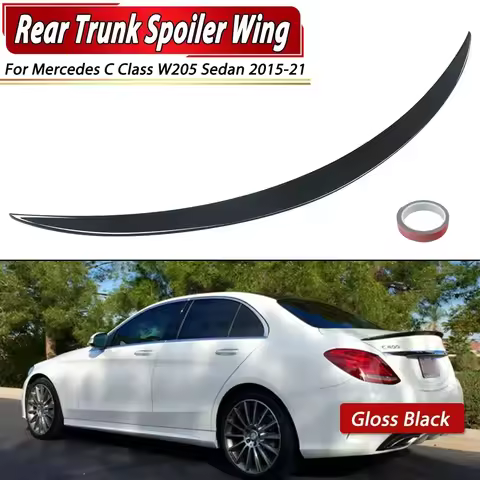 W205 4Door Sedan C63 C43 Style For Mercedes-Benz C-Class Rear Spoiler C180 C200 C260 Rear Spoiler Tr