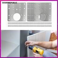 [Sharprepublic] 6x Cabinet Hinge Repair Plate Door Hinge Repair Kit for Locker Door Drawer