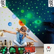 MBR 1Set Luminous Planet Wall Stickers Solar System Earth Sun Sticker for Kids Room Home Decoration 