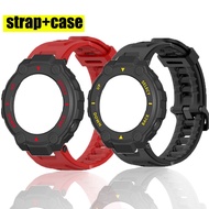 2in1 Silicone Strap for Huami Amazfit T Rex / T Rex Pro Sport Wristband With T-REX / T-Rex Pro Protective case cover shell Smart Watch