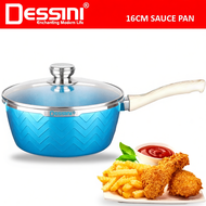 DESSINI ITALY 16CM Sauce Pan Die Cast Aluminium Non Stick Milk Pot Deep Frying Pan Casserole Bowl Co