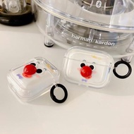 紅鼻子小丑適用小米3pro降噪耳機保護套透明紅米Buds4/3藍牙保護殼air2s硅膠air2SE降噪3耳機殼AirDots3 pro