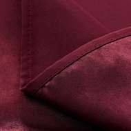 HO HO HO Thermal Insulated Solid Grommet Blackout Curtains Drape for Living Room (Wine Red,1Panel,39