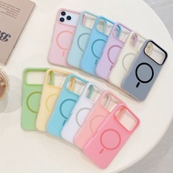 Magsaf* Case Jelly Color 2 in 1 Compatible For Vivo Y91 Y95 Y91C Y1S Y100 INDO V21E V20 V27E S16E V2