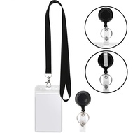 【CW】 Retractable Neck Lanyard Set Name Card Holder Clip Badge Reel ID Office Supplies