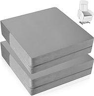 Menkxi 2 Pcs Recliner Chair Memory Foam Pillows Seat Cushions 20 x 20 x 5 Inch for Elderly Extra Large Thick Pads for Seniors Square Thick Non Slip Seat Cushion for Recliners, Couches (Gray)