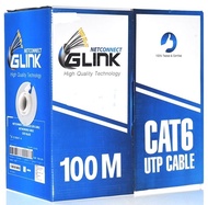 GLINK CAT6 UTP CABLE INDOOR 100m. รุ่น GL-6001ใช้สำหรับเชื่อมต่อระบบเครือข่ายแบบสาย (LAN)