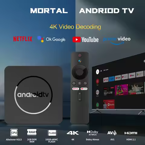 Q1 ATV Android 13 4K HDR10+ Smart TV Box Allwinner H313 2GB16GB Dual Wifi BT5.0 Set Top Box Media Pl