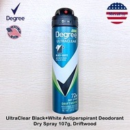 Degree® Degree® UltraClear Black+White Antiperspirant Deodorant Dry Spray 107g สเปรย์ระงับกลิ่นกาย