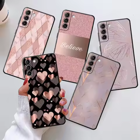 Gold Rose Love Heart phone Case for Huawei P Smart Z P30 Lite P40 Lite E P30 Pro P20 Lite P10 P50 Pr