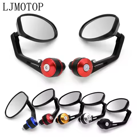 CNC Motorcycle Mirror 7/8" Handle Bar End Aluminum Rearview Mirrors For Honda GROM MSX125 CB 400SF R