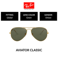 Ray-Ban AVIATOR LARGE METAL  RB3025 001/58  Unisex Global Fitting  POLARIZED Sunglasses  Size 62mm