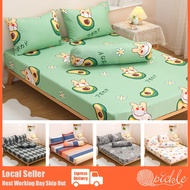 Qpickle R2 New Designs Fitted Bedsheet Set Single/Super Single/Queen Pillow case &amp; Bolster case included