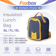 FOXBOX 6L 7L 9L Insulated Lunch Bag / Insulated Cooler Bags / Thermal Food Lunch Box Bag / Insulated