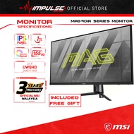 MSI MAG401QR Ultrawide 40" Gaming Monitor - 3440 x 1440(UWQHD), IPS, 155Hz, FreeSync Premium, HDR400