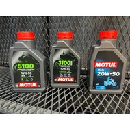 MOTUL 4T MINYAK HITAM/ ENGINE OIL SEMI MINERAL 5100 15W-50 3100 10W-40 MOTO 20W-50