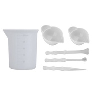 6 pcs UV Resin  Mixing Silicone Cup Mini Silicone Mixing Dish and Stirrers Epoxy Resin DIY Casting Jewelry Craft Tools