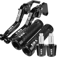 For KAWASAKI ER5 Motorcycle CNC Adjustable brakes Extendable Clutch Levers Handle Bar End ER-5 er 5 