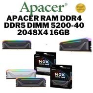 Apacer RAM DDR4 DDR5 DIMM 5200-40 2048x4 16GB 1.25V OC NOX RGB AURA2 w/HS RP-K1 (AH5U16G52C522NBAA-1