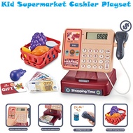 Ready Stock Cashier Machine Toys Pretend Play Set Supermarket Cash Register Casher Mainan Budak Pere