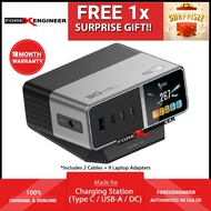 ORI [ Type C / USB-A / DC Port ] CUKTECH 30 Ultra Charging Station 300W Max 5 Port Fast GaN Charger