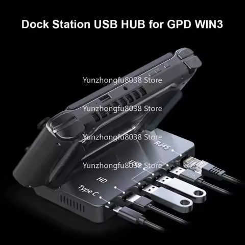 GPD Dock Station USB Hub for GPD WIN 3 Windows 10 System Handheld Game Console Charging Support Exte