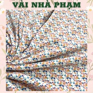 VẢI LỤA MANGO HOA NHÍ NỀN TRẮNG-KHỔ 1.5M-VẢI NHÀ PHẠM