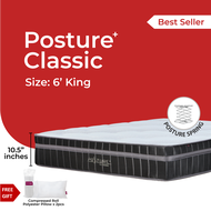 Goodnite Posture Classic 10.5inch Thick + 7 Turn Premium Coil Mattress/Tilam (King/Queen/SuperSingle