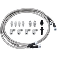 Automatic Transmission Cooler Kit 6AN Hose for GM 4L60E 4L65EA - Fits Chevy Ford Mopar GM GMC Buick 