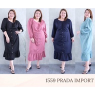 JUMBO 1559 ATHIFA DRESS BIGSIZE MATERIAL PR4DA IMPORT FIT TO XXL MIDIDRESS