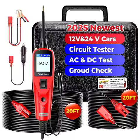 2025 Autel PowerScan PS100 Auto Electrical Circuit 12-24V Power Circuit Probe Tool, Auto Electrical 