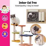 Cat Tree Cat Scratcher House Square base Cat Tower Hammock Cat Tree Play Bed Toy 2 Floor