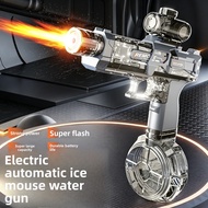 Fire Ice Mouse Electric Water Gun, Automatic Continuous Firing with Recoil, Flashing Water Gun, Chil